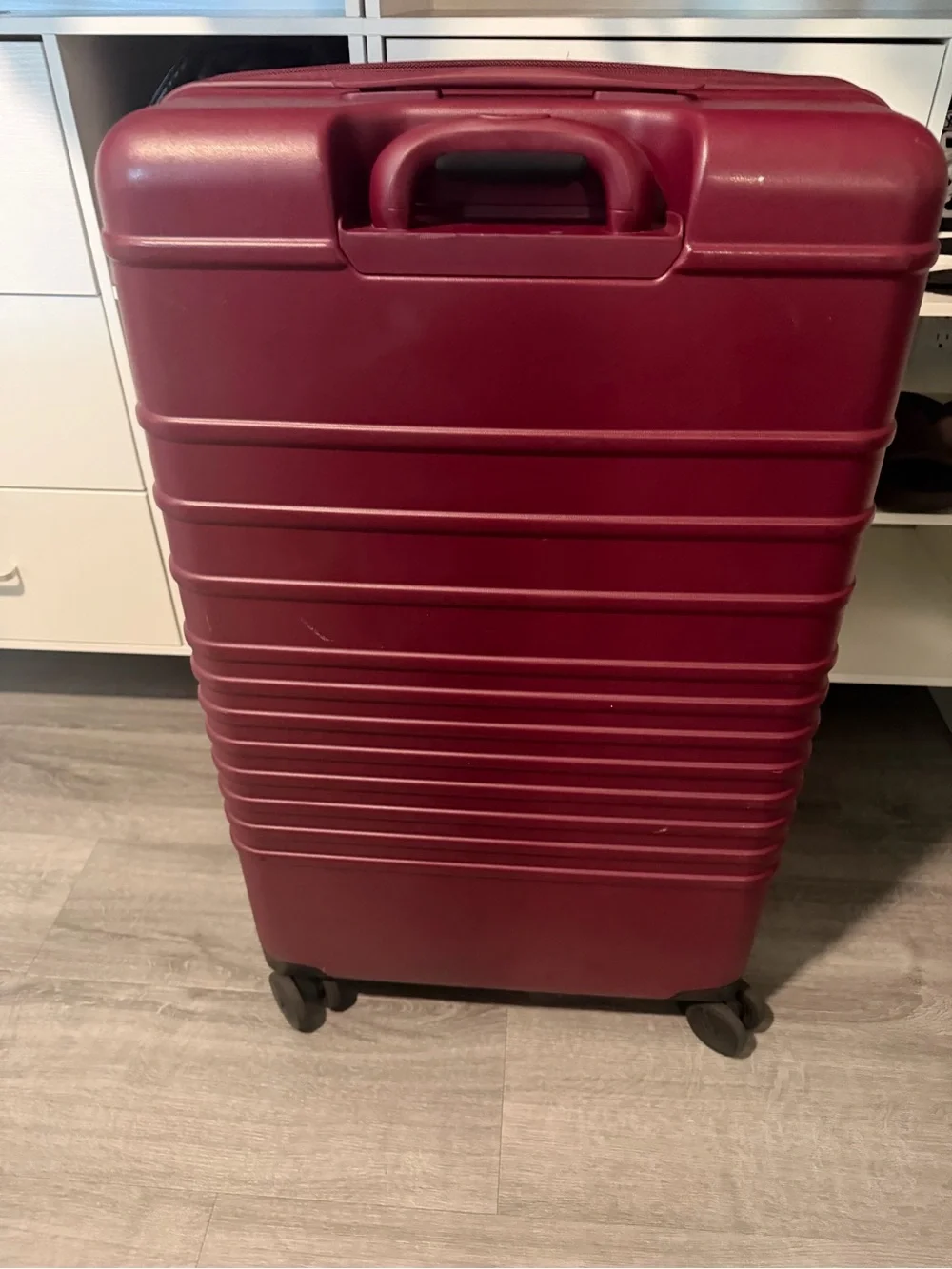 BEIS Maroon Hard-Shell Spinner Suitcase Large Check-In Roller